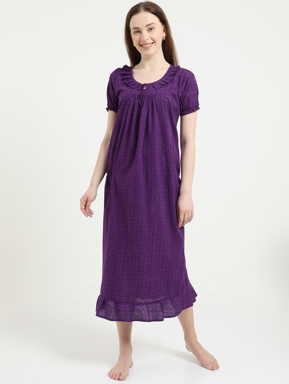 round neck printed sleepshirt - 18345123 - Zoom Image - 0
