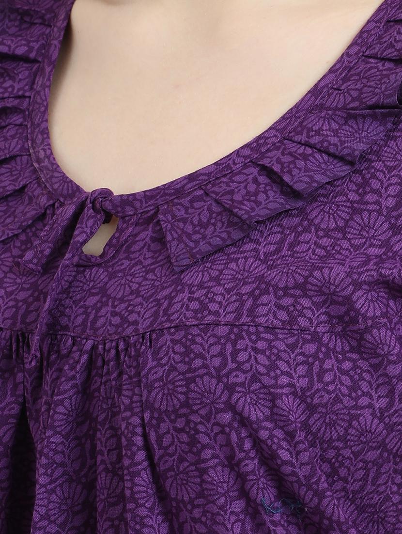 round neck printed sleepshirt - 18345123 - Standard Image - 3