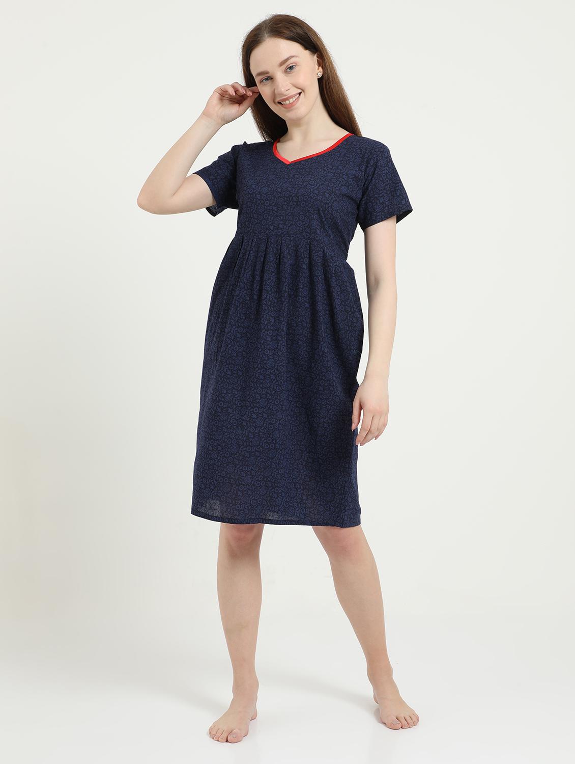 v-neck printed sleepshirt  - 18345126 -  Zoom Image - 0