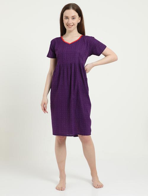 v-neck printed sleepshirt  - 18345128 -  Standard Image - 0