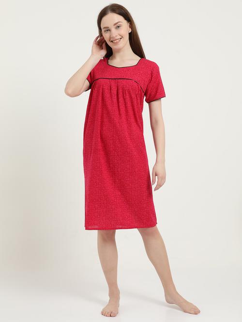 round neck printed sleepshirt  - 18345137 -  Standard Image - 0