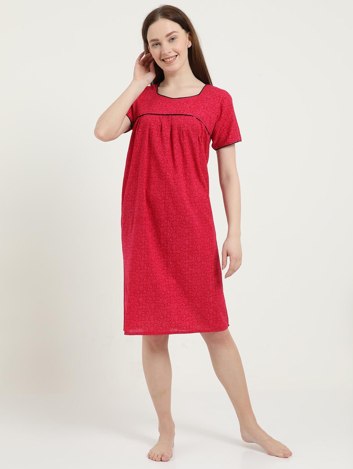 round neck printed sleepshirt  - 18345137 -  Zoom Image - 0