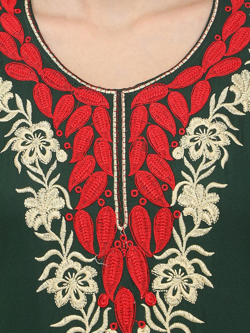 round neck embroidered detail nighty - 18345158 - Standard Image - 3