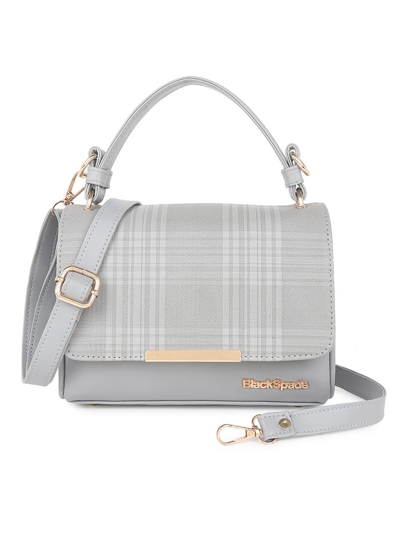 grey checkered regular sling bag - 18345248 - Zoom Image - 0
