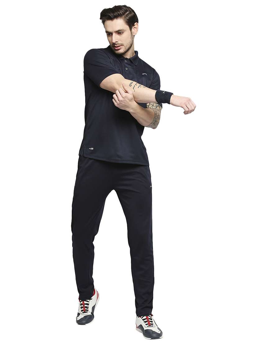 navy blue solid t-shirt - 18345434 - Standard Image - 3