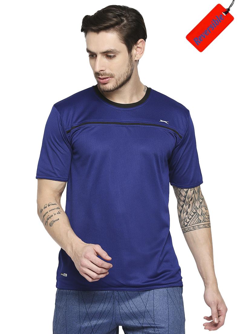 blue solid t-shirt - 18345435 -  Zoom Image - 0