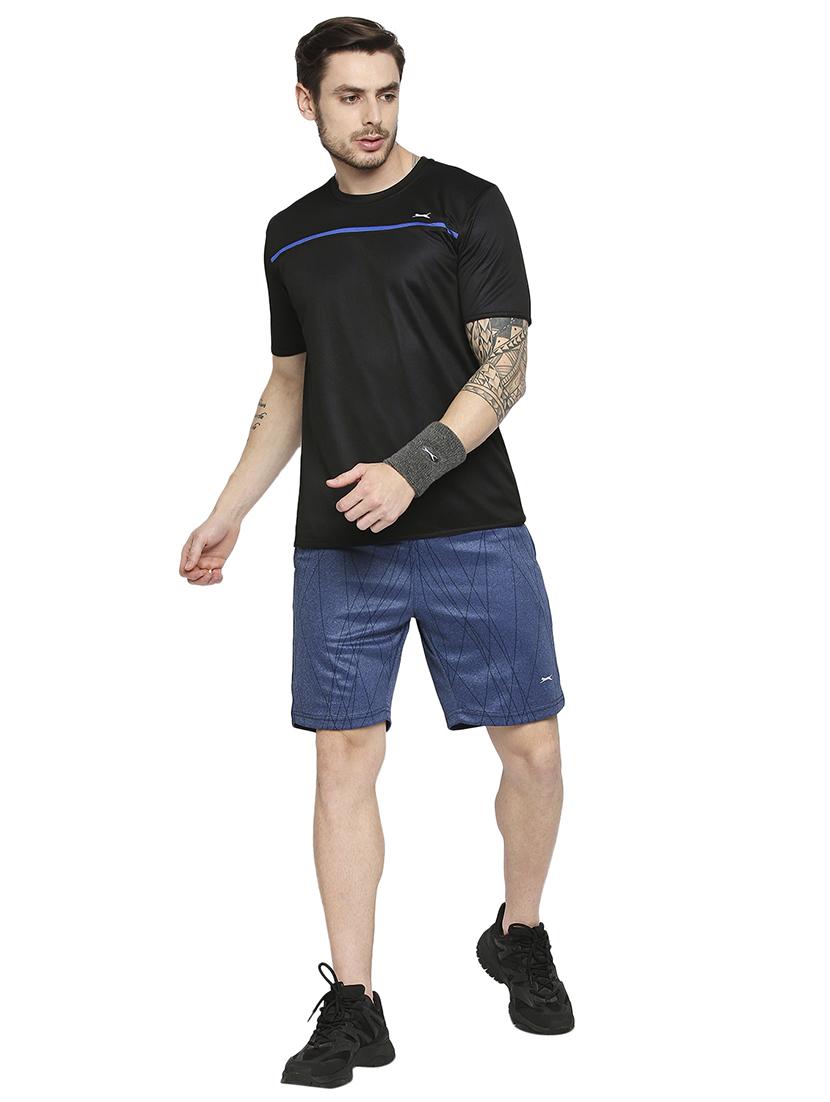 blue solid t-shirt - 18345435 - Standard Image - 3