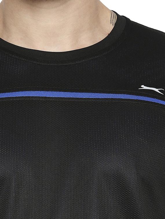 blue solid t-shirt - 18345435 - Standard Image - 5