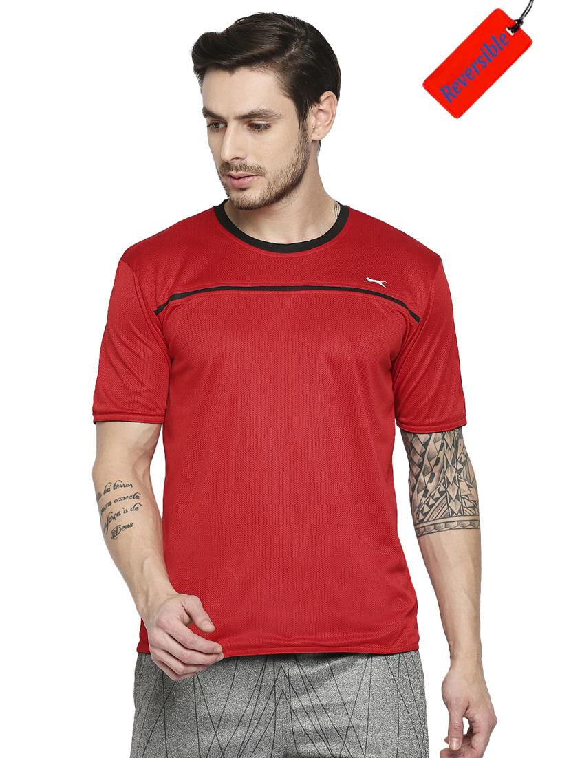 red solid reversible t-shirt - 18345436 -  Zoom Image - 0