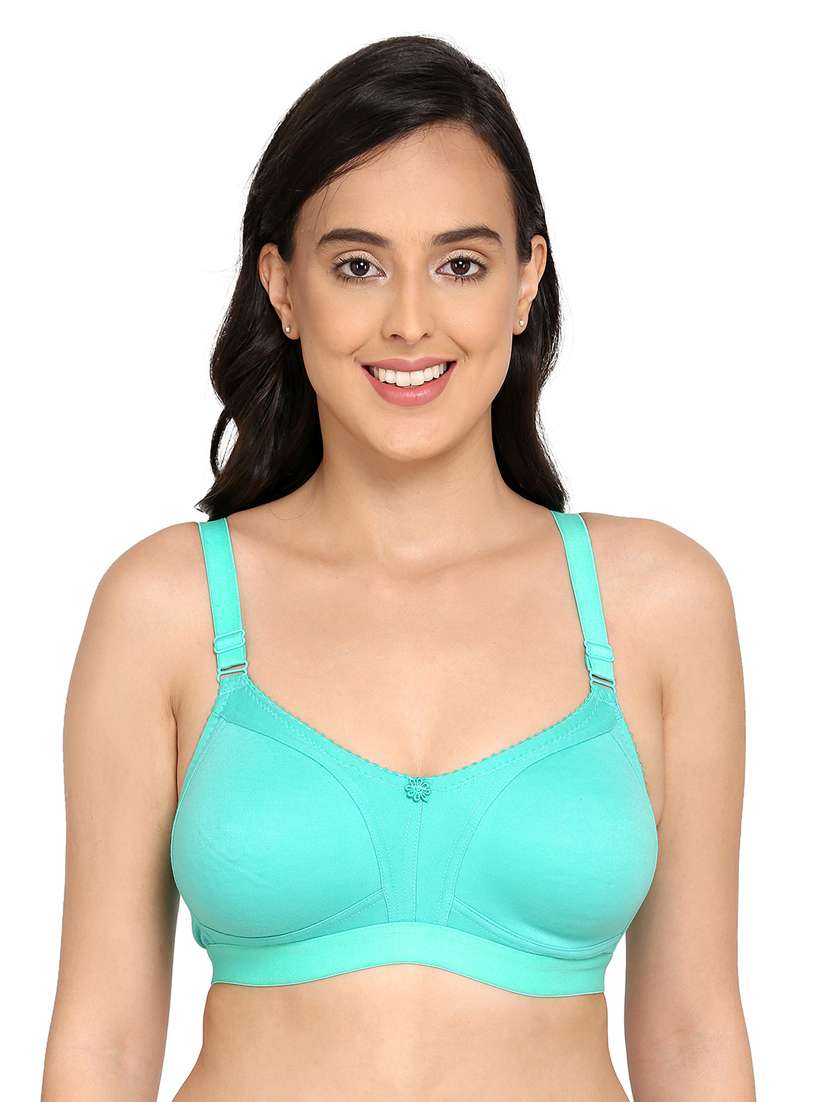 sea green non padded regular bra