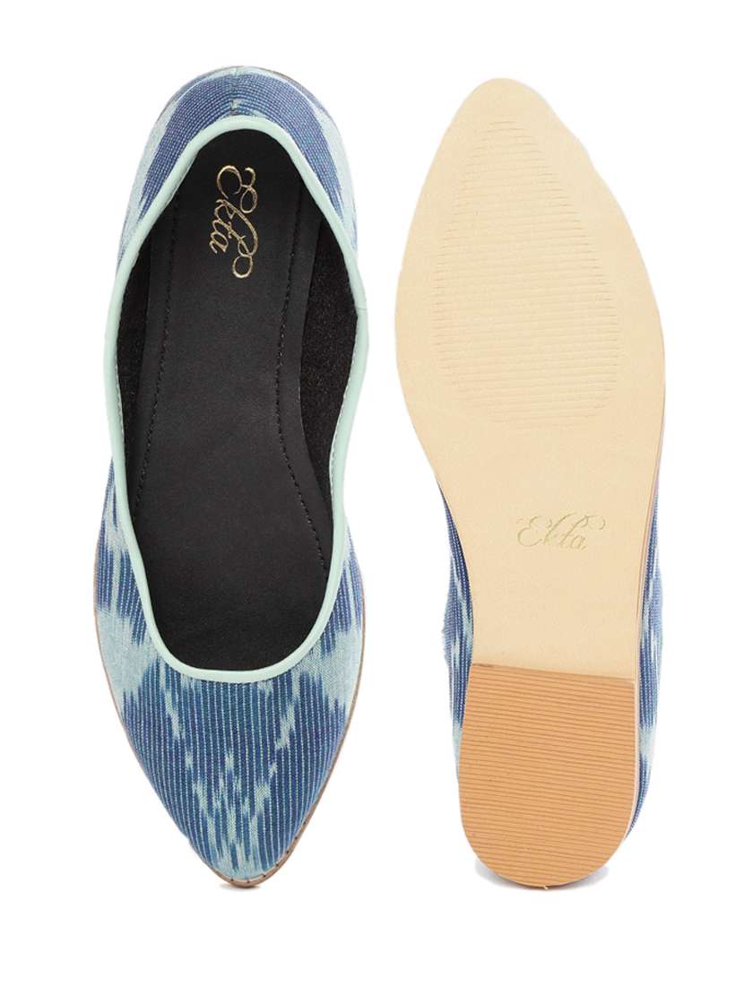 blue fabric slip on ballerina - 18346090 -  Standard Image - 3