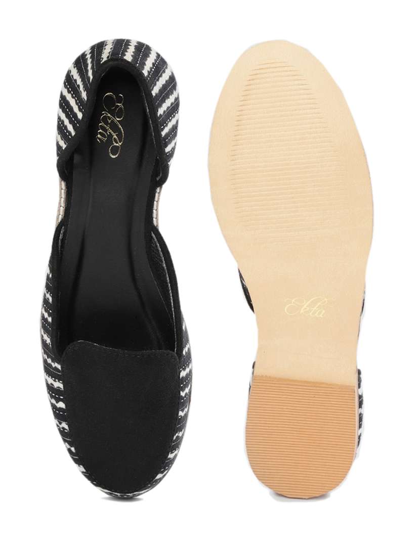 black fabric slip on ballerina - 18346092 -  Standard Image - 3