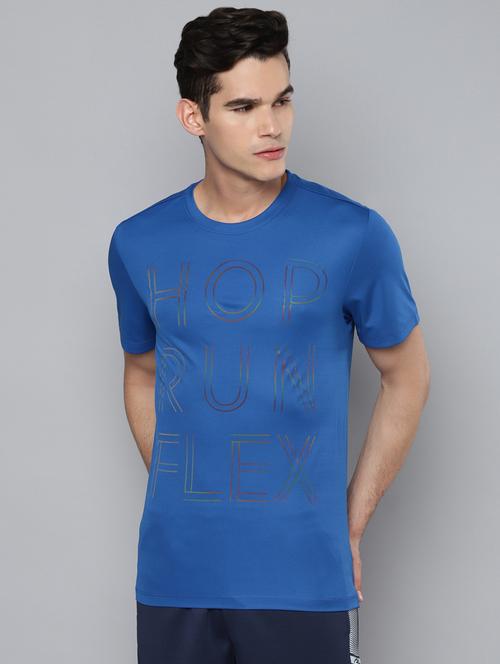 blue front-printed t-shirt - 18346291 - Standard Image - 0