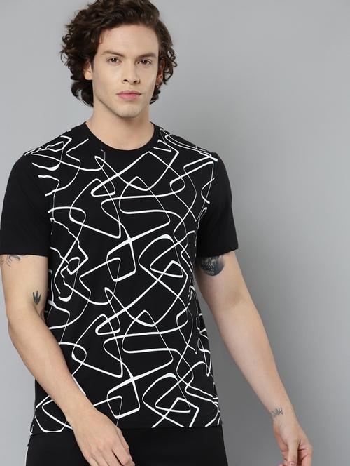 black front-printed t-shirt - 18346304 - Standard Image - 0