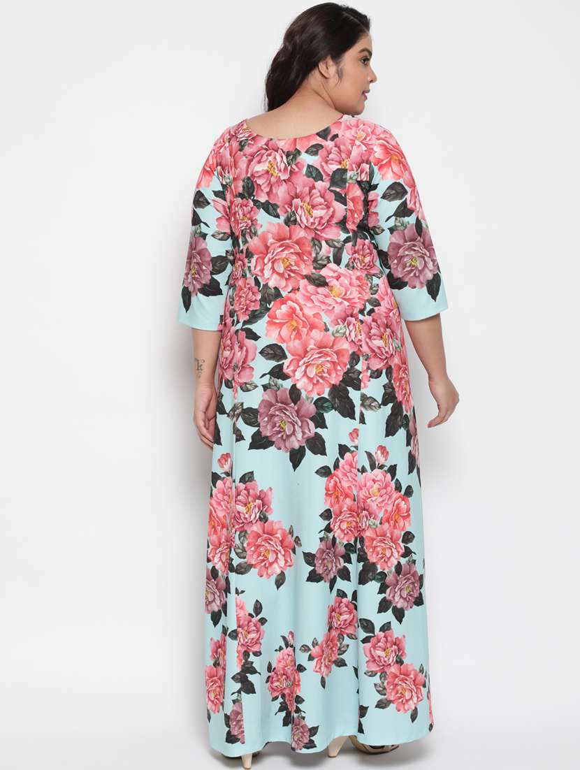v-neck floral maxi dress - 18346378 -  Standard Image - 3