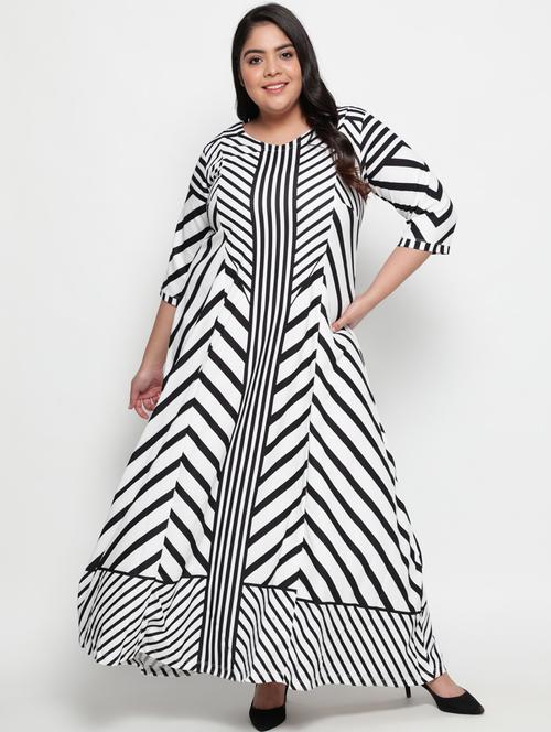 v-neck chevron maxi dress - 18346379 -  Standard Image - 0