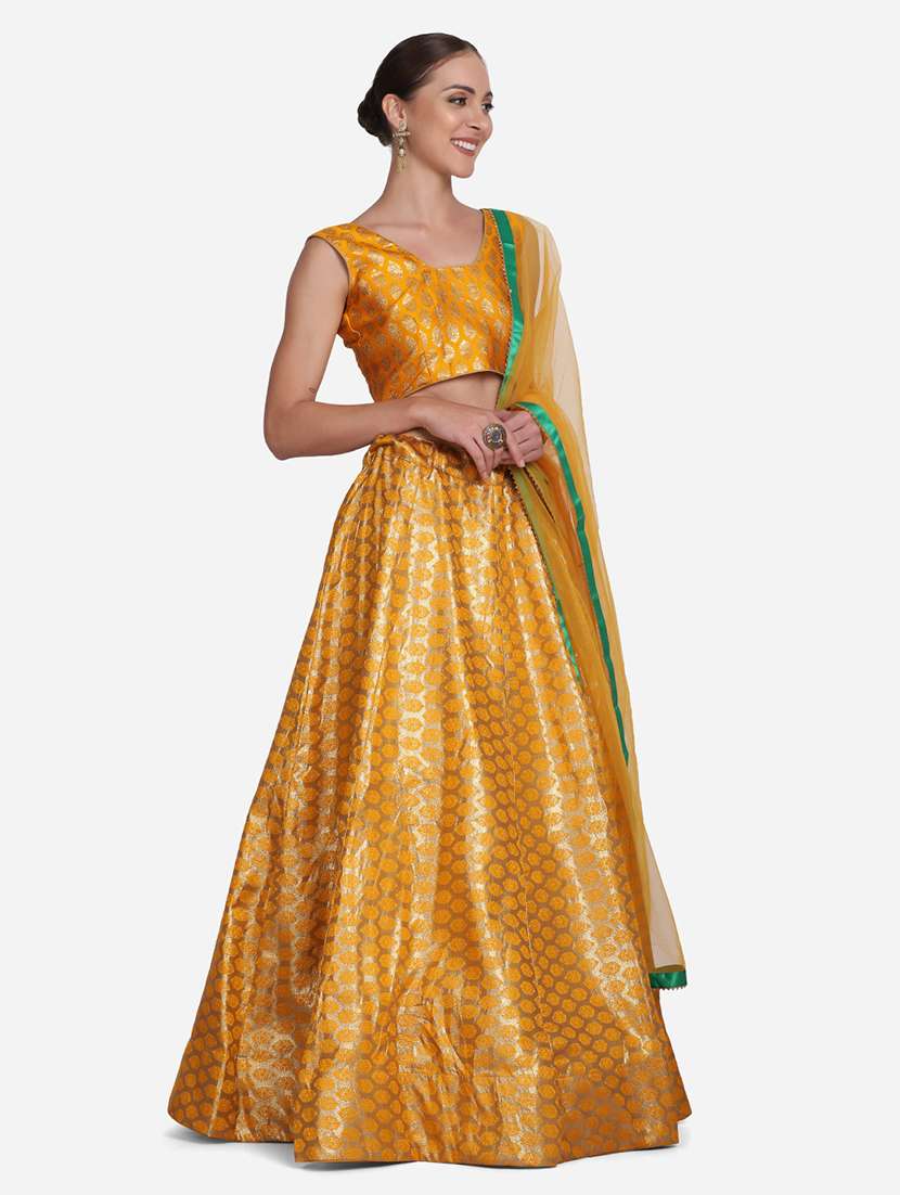 Mellow Yellow Silk Flared Lehenga