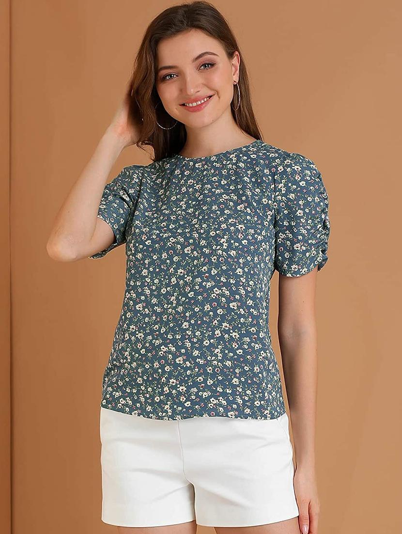 crew neck  printed top - 18346890 -  Zoom Image - 0