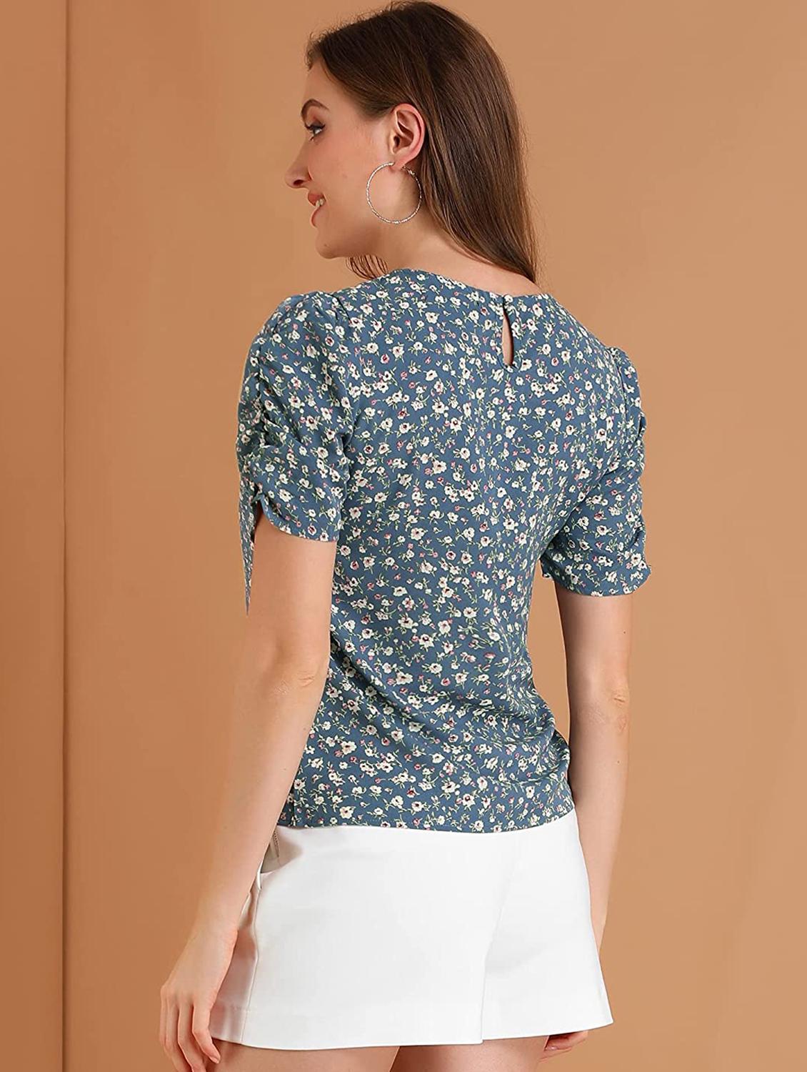 crew neck printed top - 18346890 - Standard Image - 3