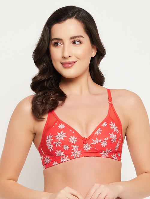 red printed regular bra - 18346942 - Standard Image - 0