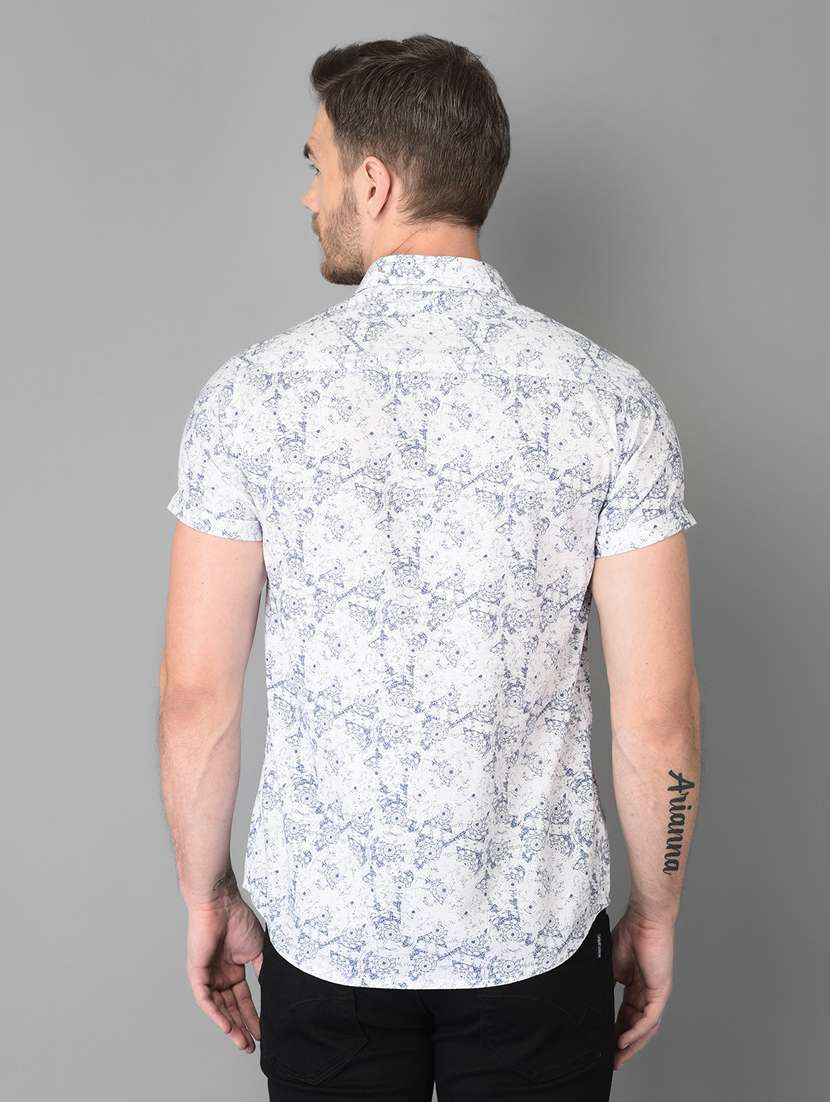 blue printed casual shirt - 18347264 -  Standard Image - 3