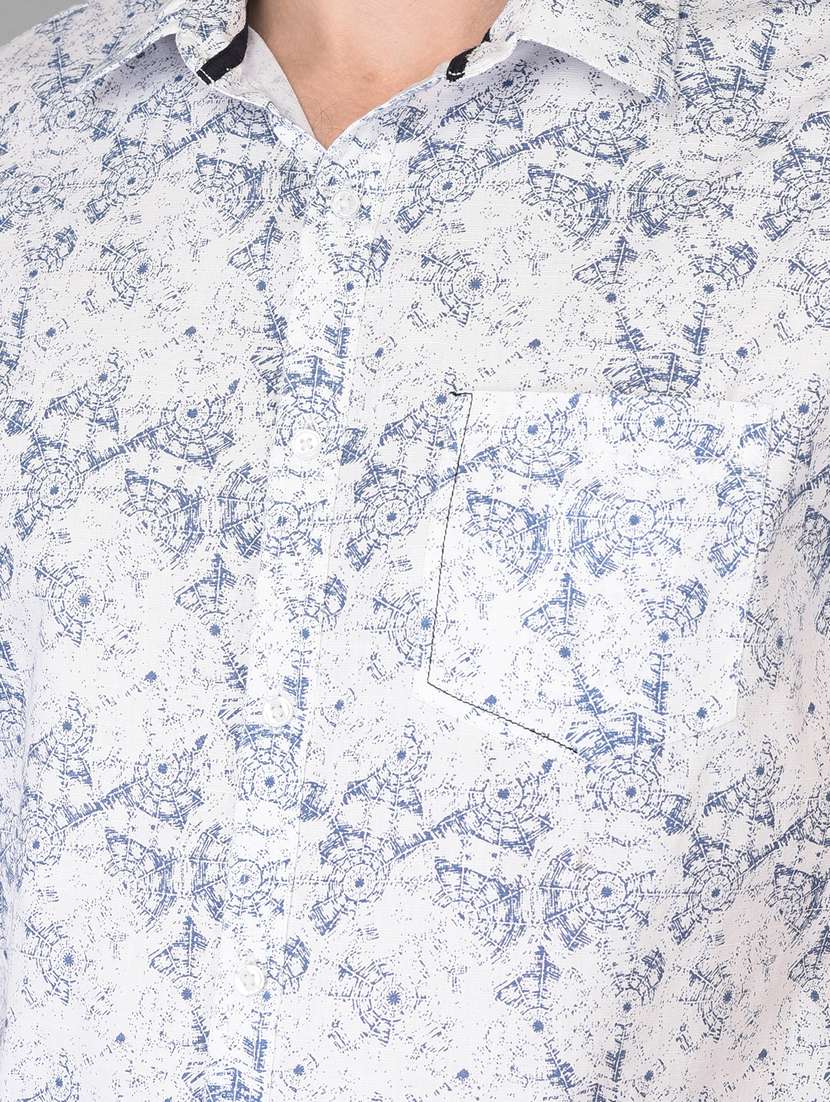 blue printed casual shirt - 18347264 -  Standard Image - 5
