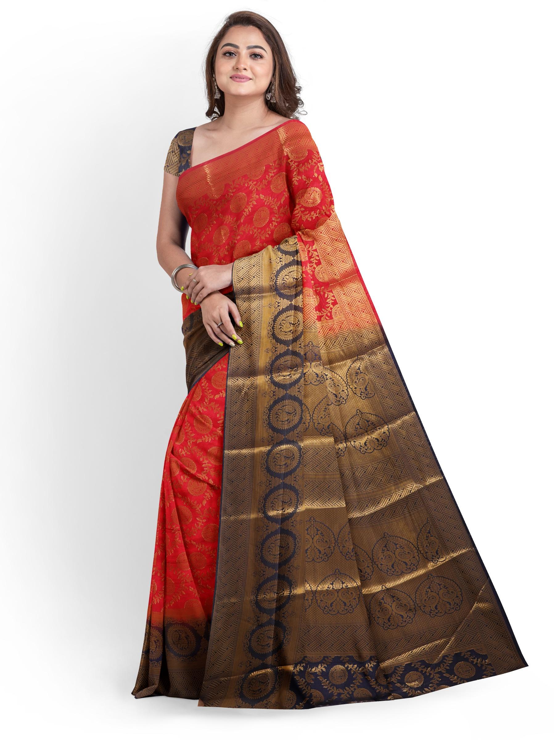 women's self design maroon colored saree - 18347352 - Zoom Image - 0