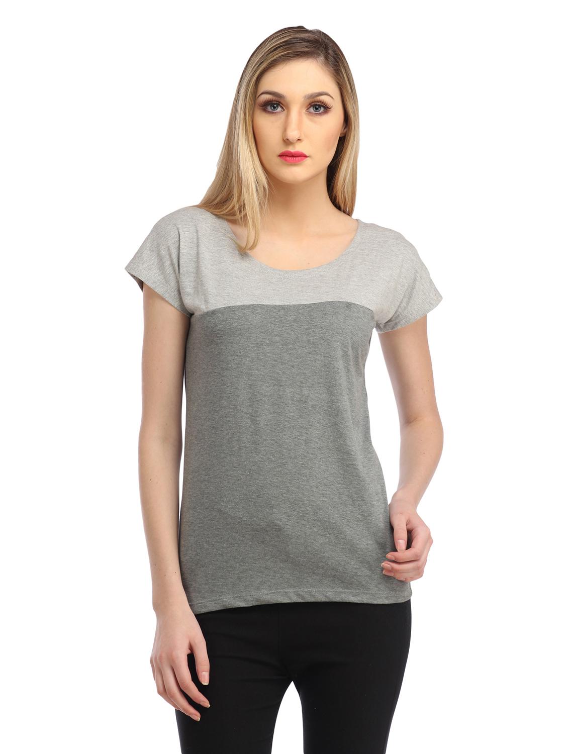 cap sleeved color-blocked regular top - 18347484 -  Zoom Image - 0
