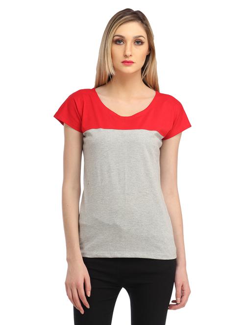 cap sleeved color-blocked regular top - 18347487 -  Standard Image - 0