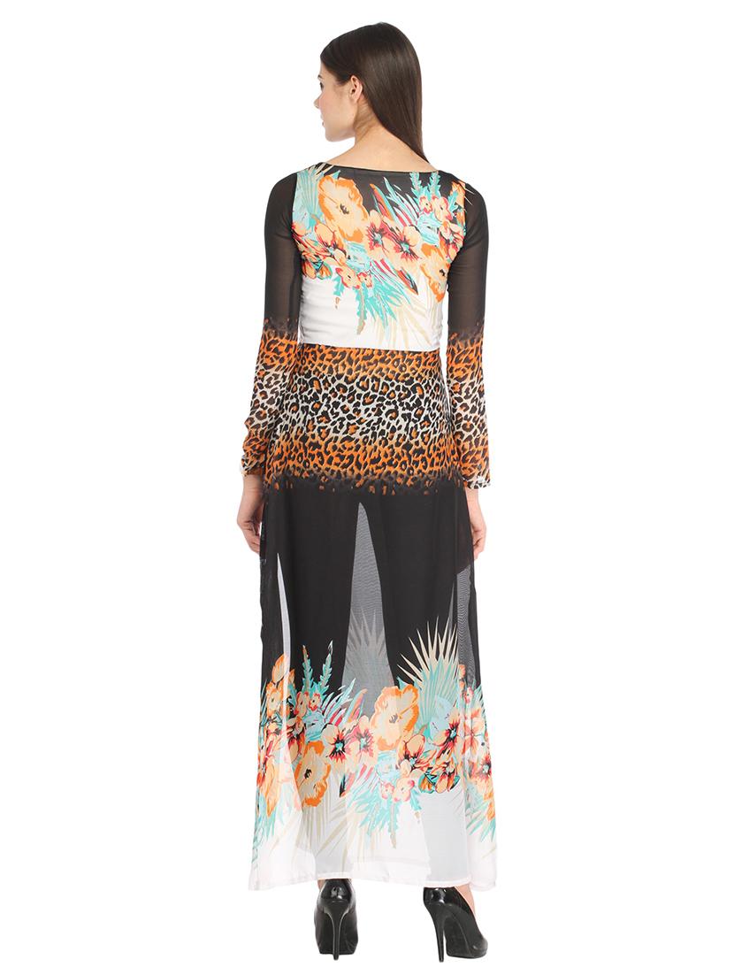 long sleeved printed tunic - 18347519 - Standard Image - 3
