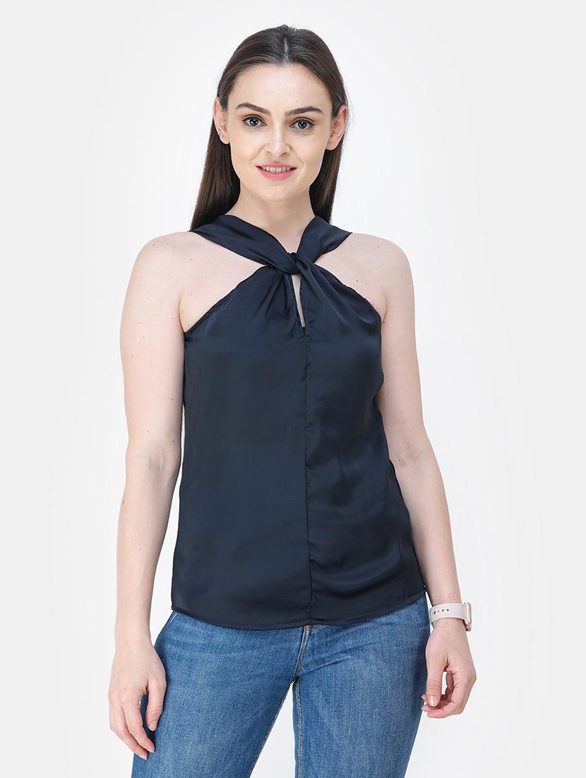 halter neck solid top - 18347605 -  Zoom Image - 0