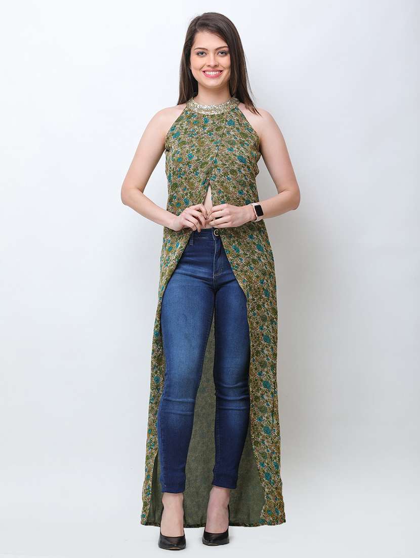 halter neck floral tunic - 18347619 -  Zoom Image - 0