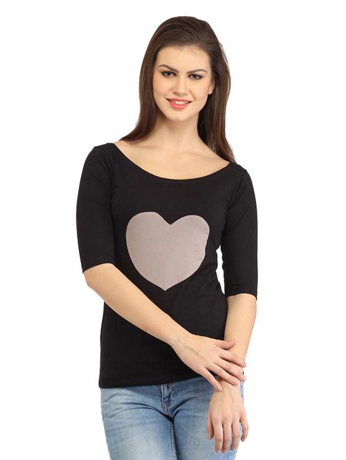 boat neck printed top - 18347635 - Standard Image - 0