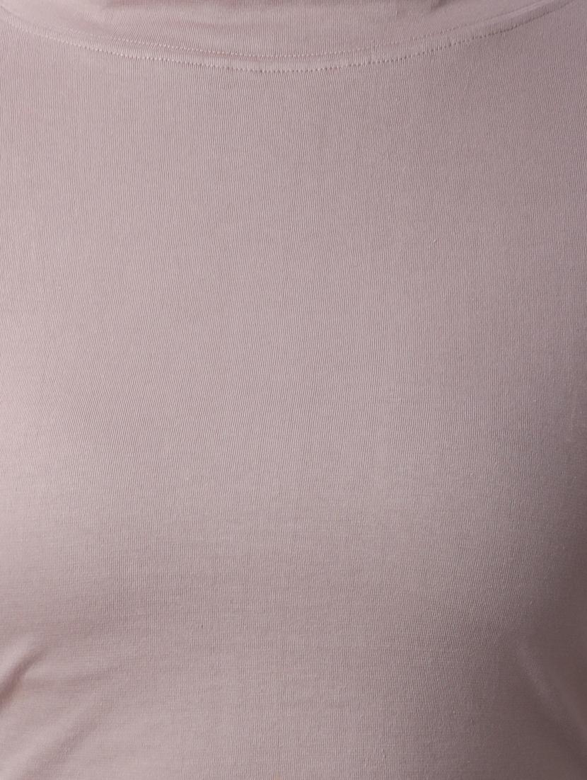 mock neck solid crop top - 18347751 - Standard Image - 3