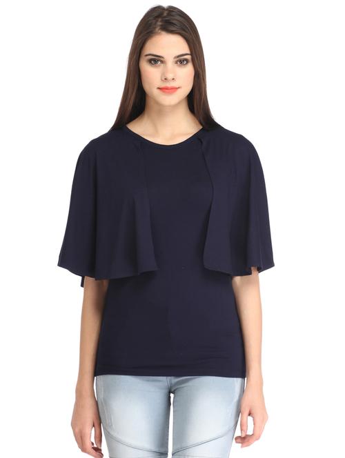 round neck solid top - 18347774 - Standard Image - 0