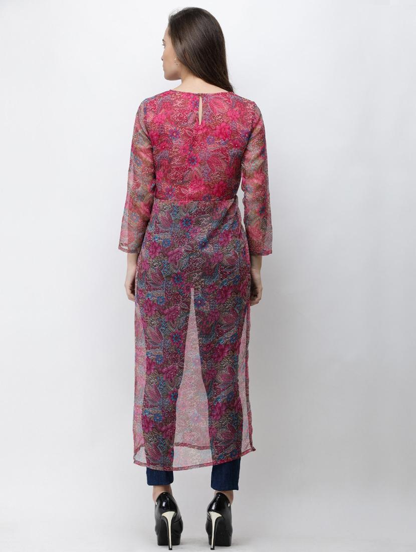 side slit printed tunic - 18347807 - Standard Image - 3