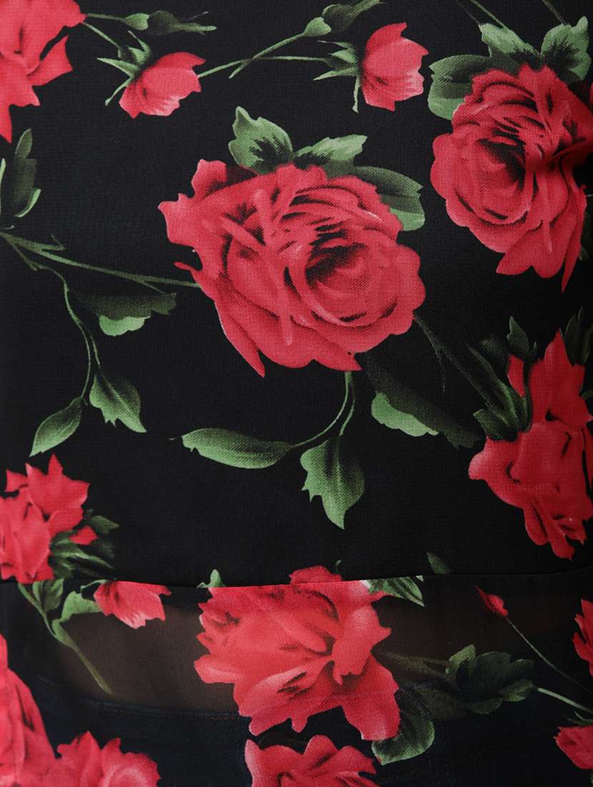 side slit floral maxi  tunic - 18347826 -  Standard Image - 3