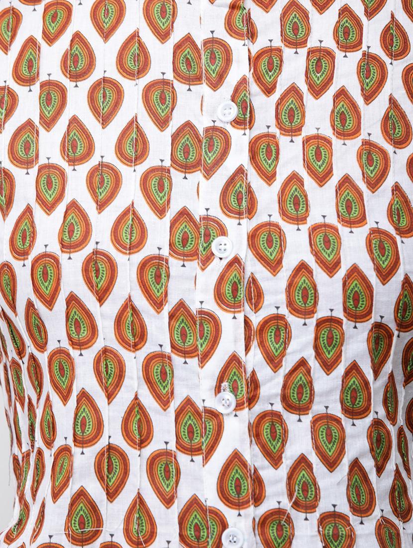 long-sleeved printed regular tunic - 18347845 - Standard Image - 3
