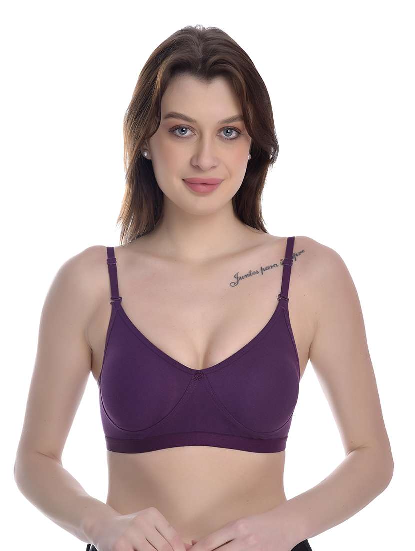 pack of 2 solid regular bra - 18348033 -  Standard Image - 5