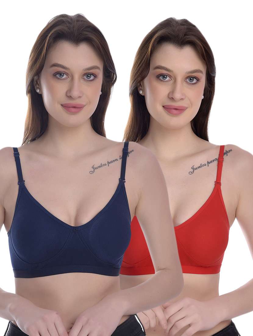 pack of 2 solid regular bra