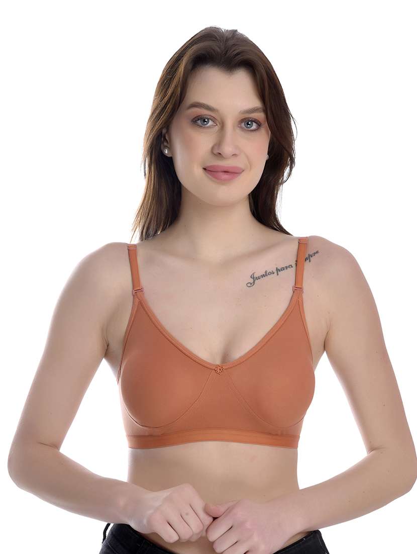 pack of 2 solid regular bra - 18348036 -  Standard Image - 5