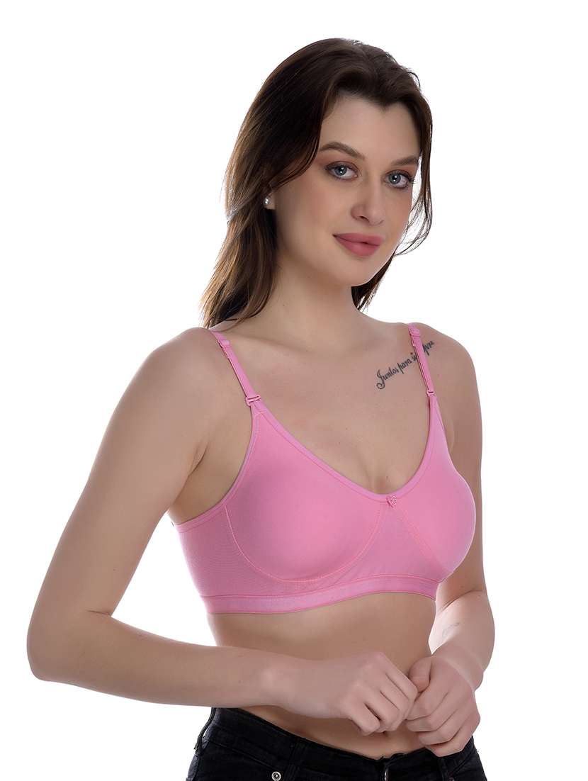 pack of 2 solid regular bra - 18348039 -  Standard Image - 3