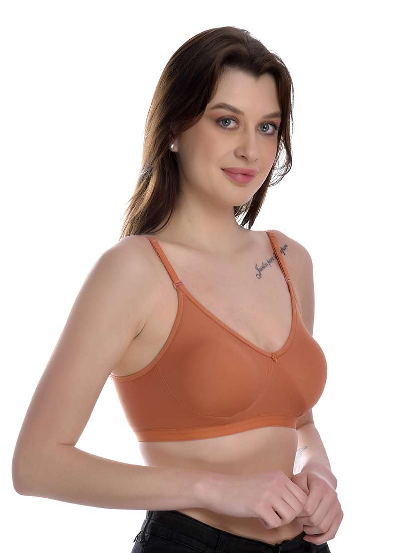 pack of 2 solid regular bra - 18348043 -  Standard Image - 3