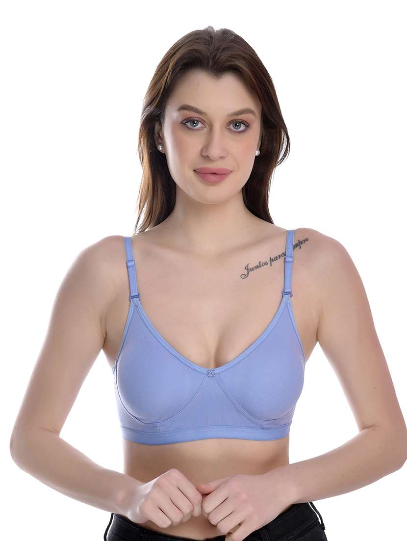 pack of 2 solid regular bra - 18348043 -  Standard Image - 5