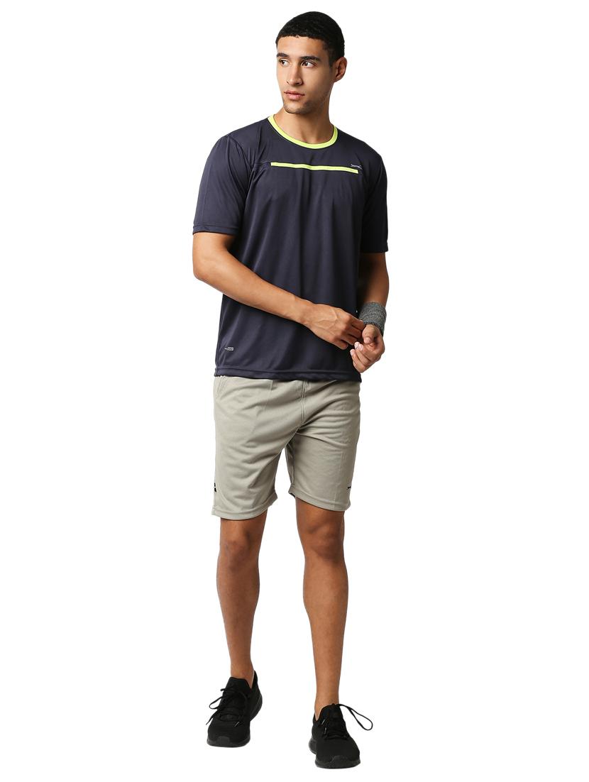 navy blue solid t-shirt - 18349169 - Standard Image - 3