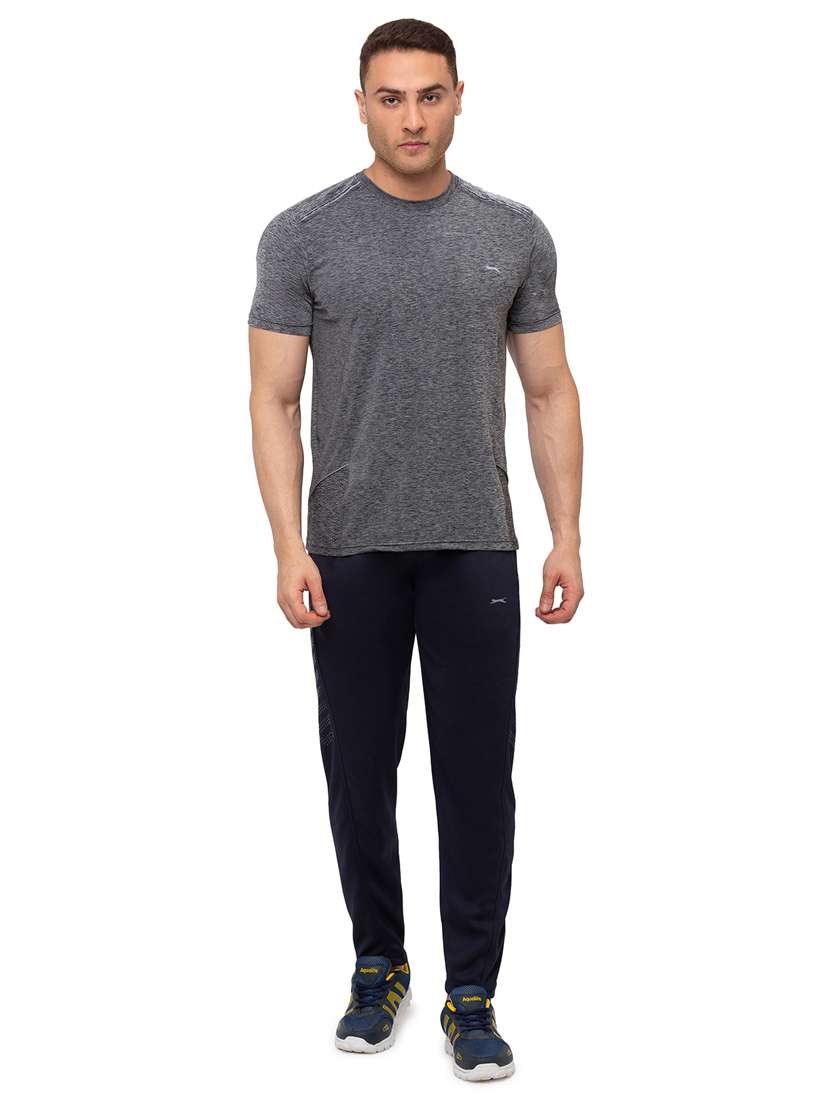 navy blue solid full length track pant - 18349250 -  Standard Image - 3