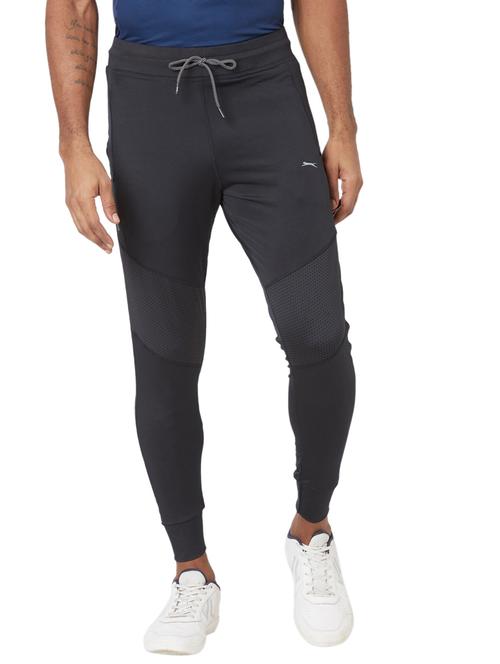 black solid full length track pant - 18349251 -  Standard Image - 0