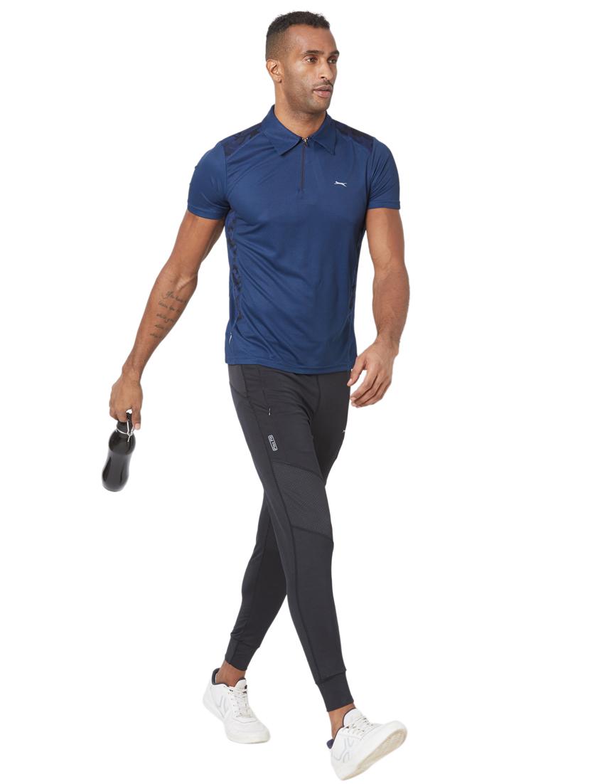 black solid full length track pant - 18349251 - Standard Image - 3