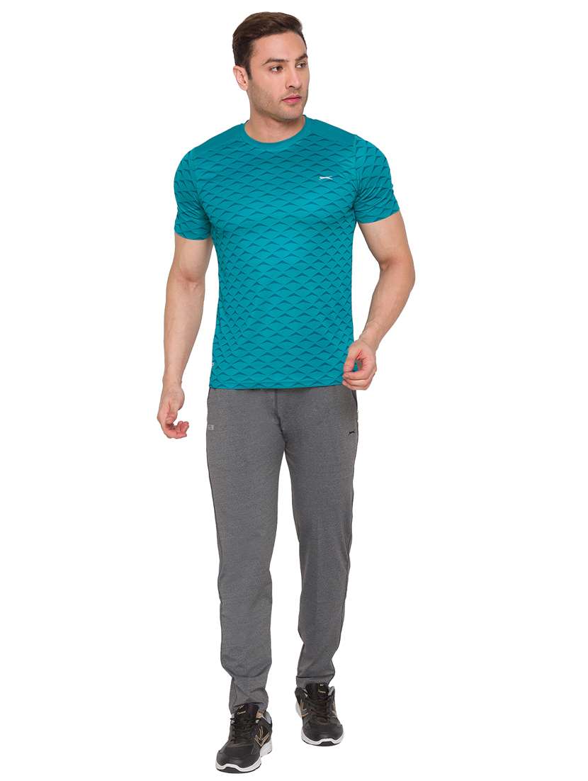 grey solid full length track pant - 18349254 - Standard Image - 3