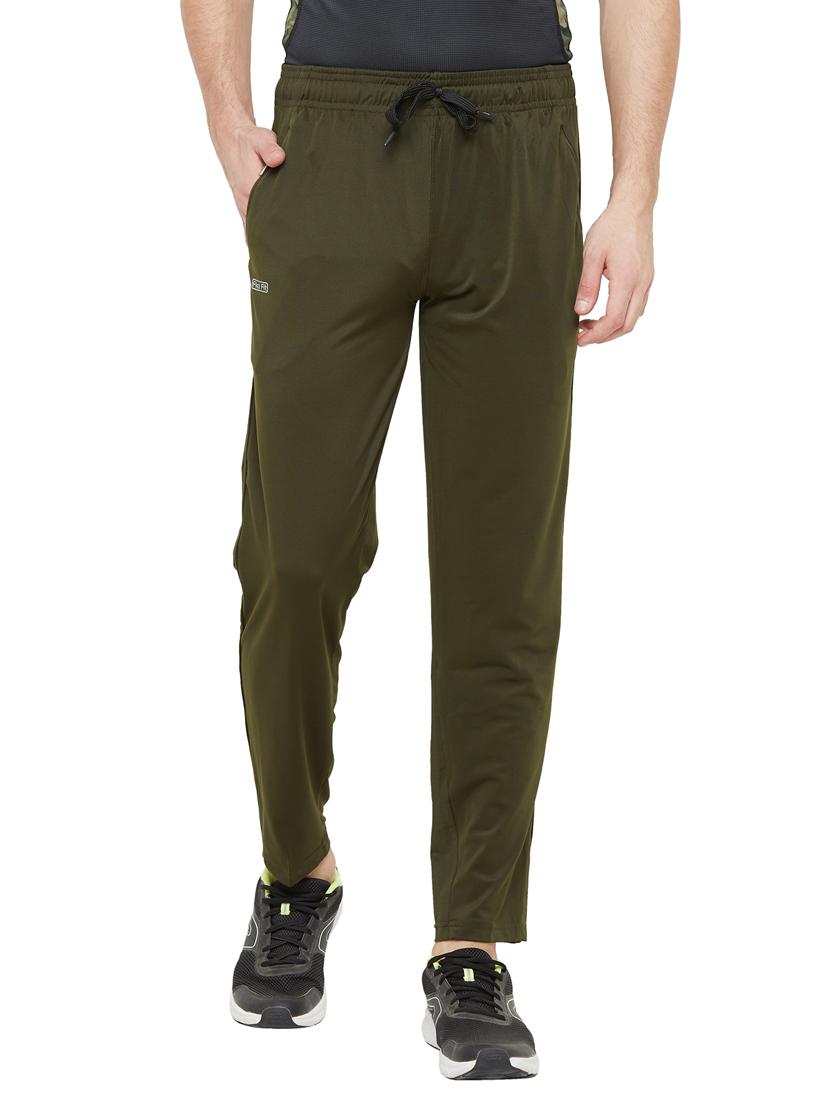 olive-green solid full length track pant - 18349255 - Zoom Image - 0